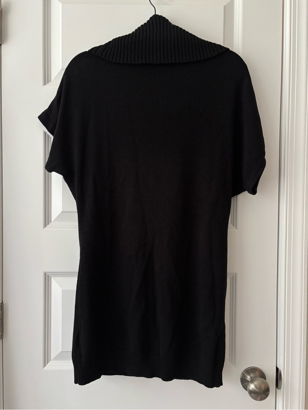 H&M Black Short-Sleeve Cowl Neck Sweater S - Picture 6 of 7